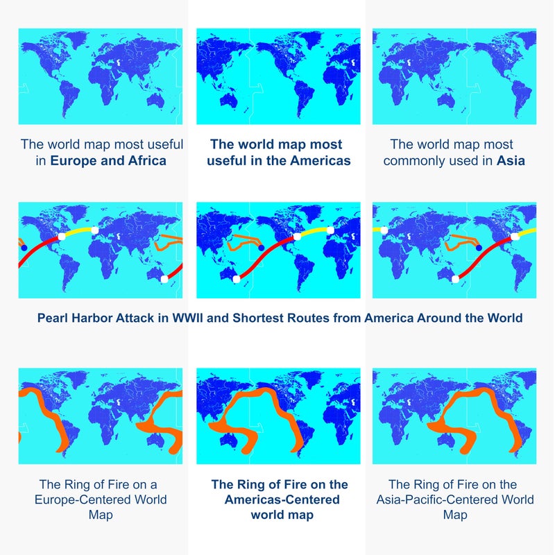 NewSpaceView 2-Sided Desk Map with Durable Lamination (1 Pack: US/Europe Centered World 17.5 x 11.5 inches) - Image 5